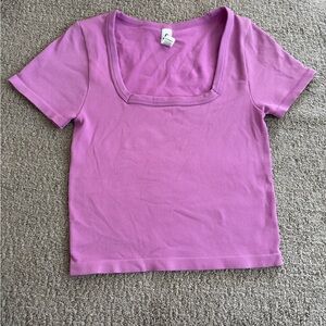 Square Neck Ribbed Top